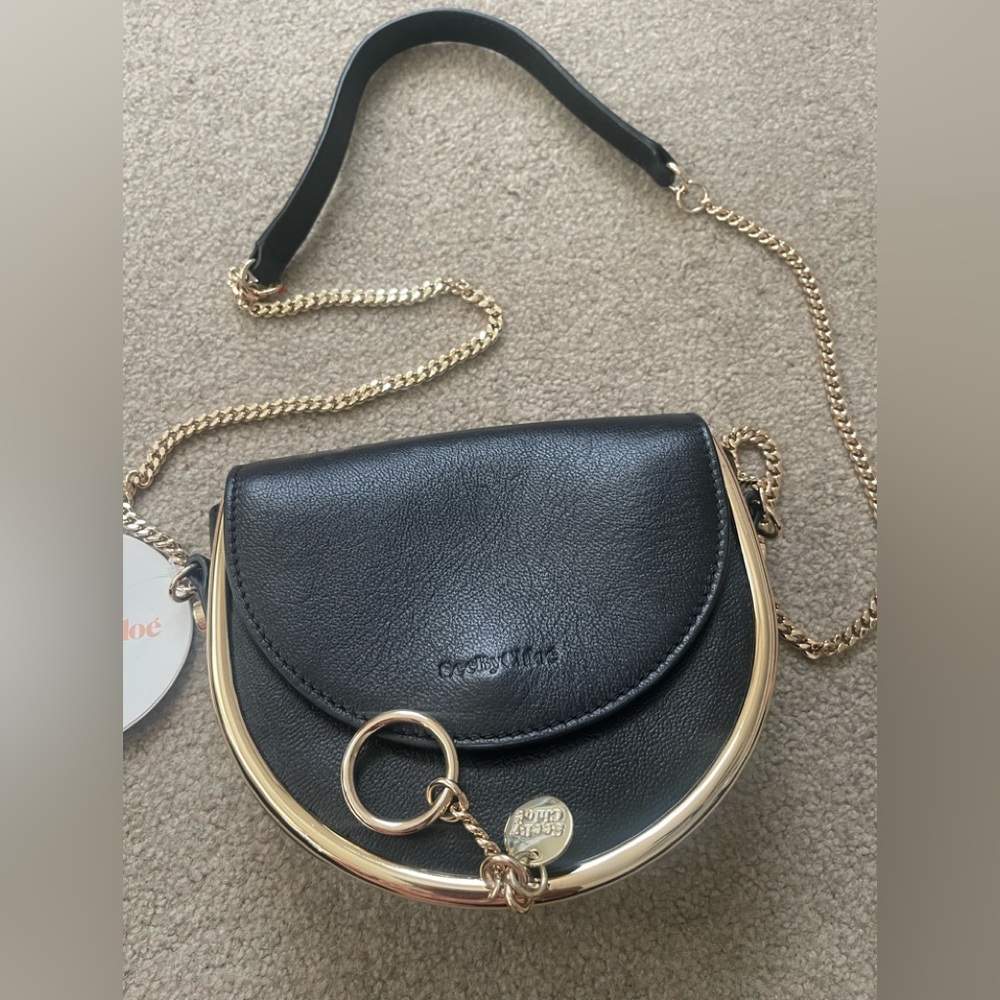 COPY - See by Chloe Mara embellished textured-leather shoulder bag